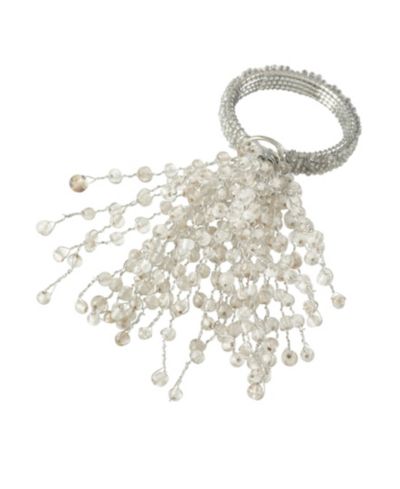 Saro Lifestyle Beaded Spray Design Napkin Ring, набор из 4 шт.
