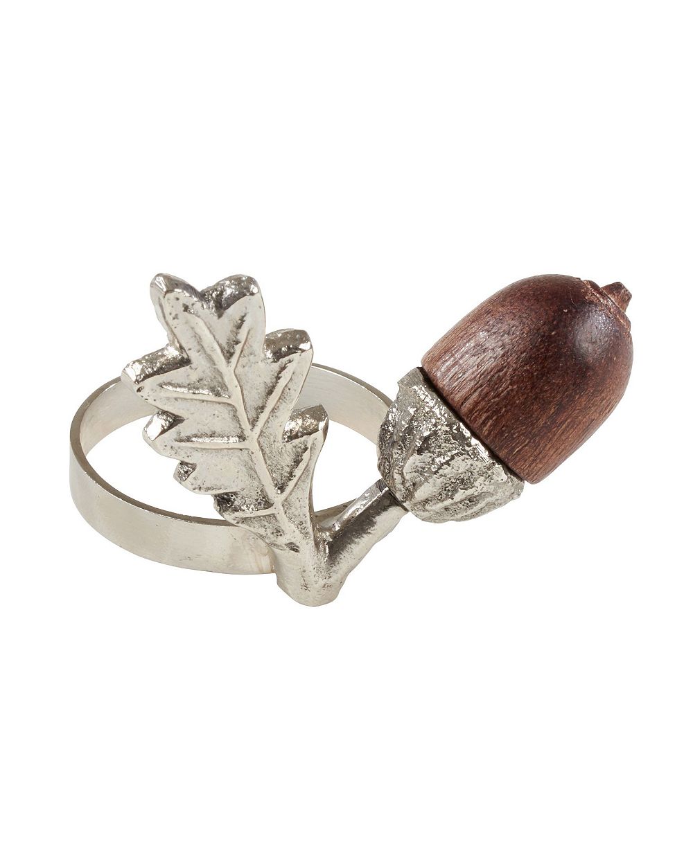 Сет из 4 подставок для салфеток Saro Lifestyle с дизайном желудя