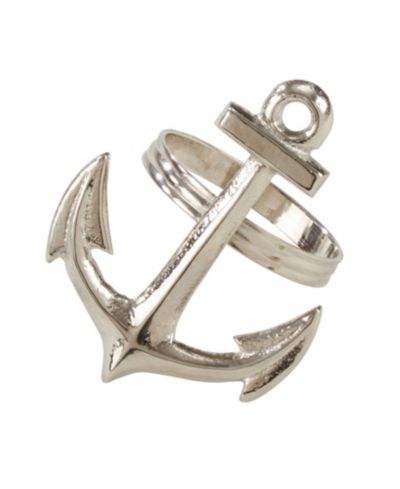 Набор из 4 колец для салфеток Saro Lifestyle Anchor Design