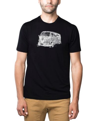 Футболка LA Pop Art Men's Cotton/Poly Blend Word Art - 70's Bus