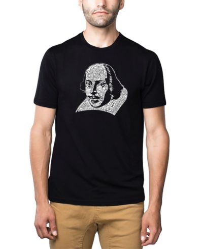 Мужская футболка LA Pop Art Cotton/Poly Blend Word Art - Shakespeare