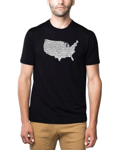 LA Pop Art Men's Premium Word Art T-Shirt - The Star Spangled Banner