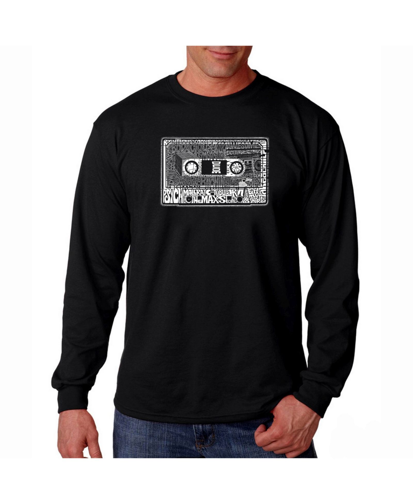 Мужская футболка LA Pop Art Word Art Long Sleeve - The 80's