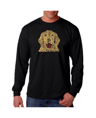 Мужская футболка LA Pop Art Men's Word Art Long Sleeve - Dog