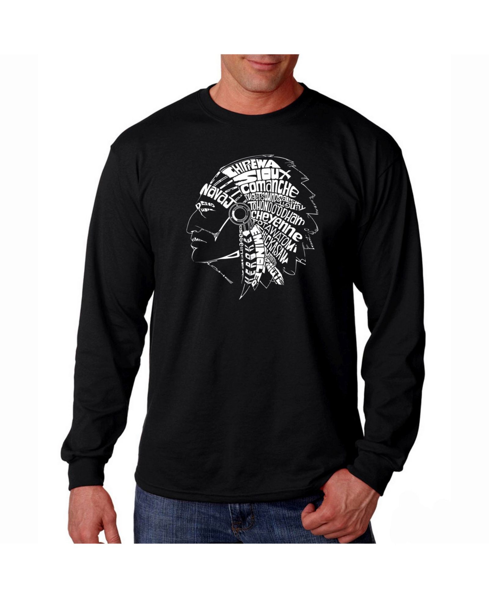 Мужская футболка LA Pop Art Word Art Long Sleeve