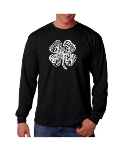 Мужская футболка LA Pop Art Word Art Long Sleeve - Feeling Lucky