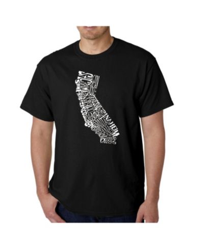 LA Pop Art Men's Word Art T-Shirt - California State