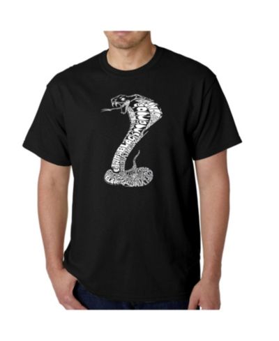 Мужская футболка LA Pop Art Word Art - Types of Snakes