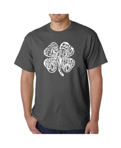 LA Pop Art Men's Word Art T-Shirt - Feeling Lucky
