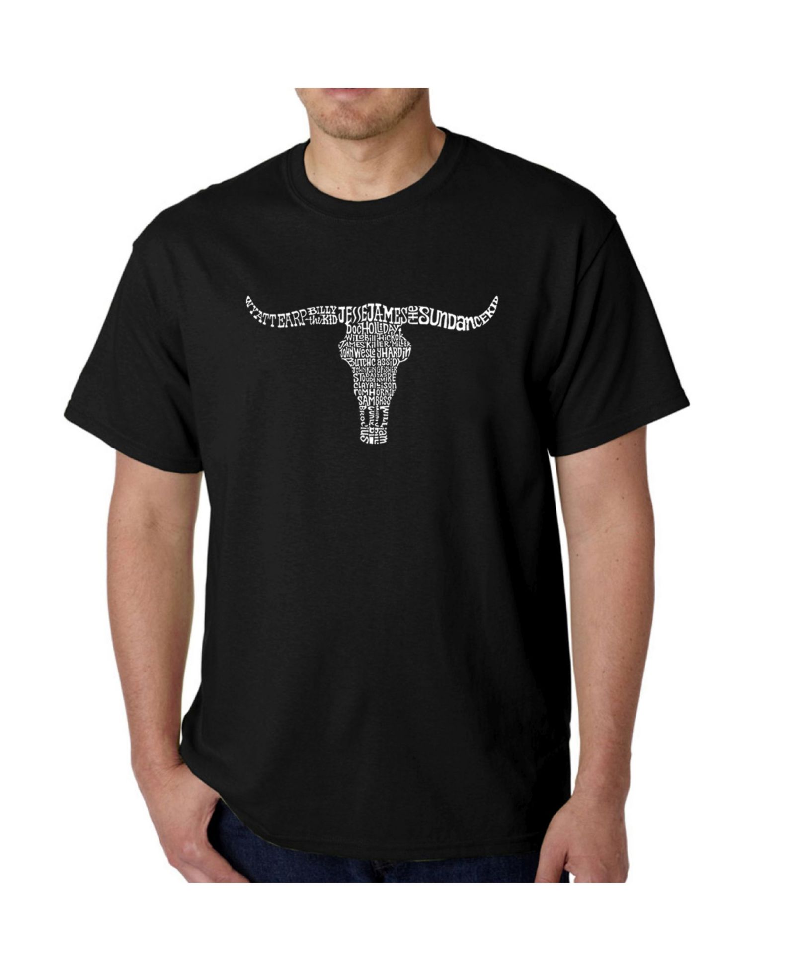 LA Pop Art Men's Word Art T-Shirt - Outlaws