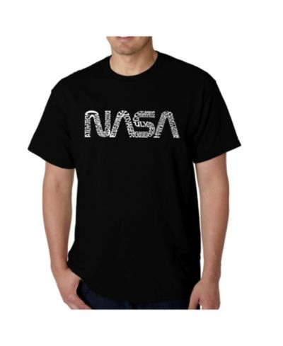 LA Pop Art Men's Word Art T-Shirt - Worm Nasa