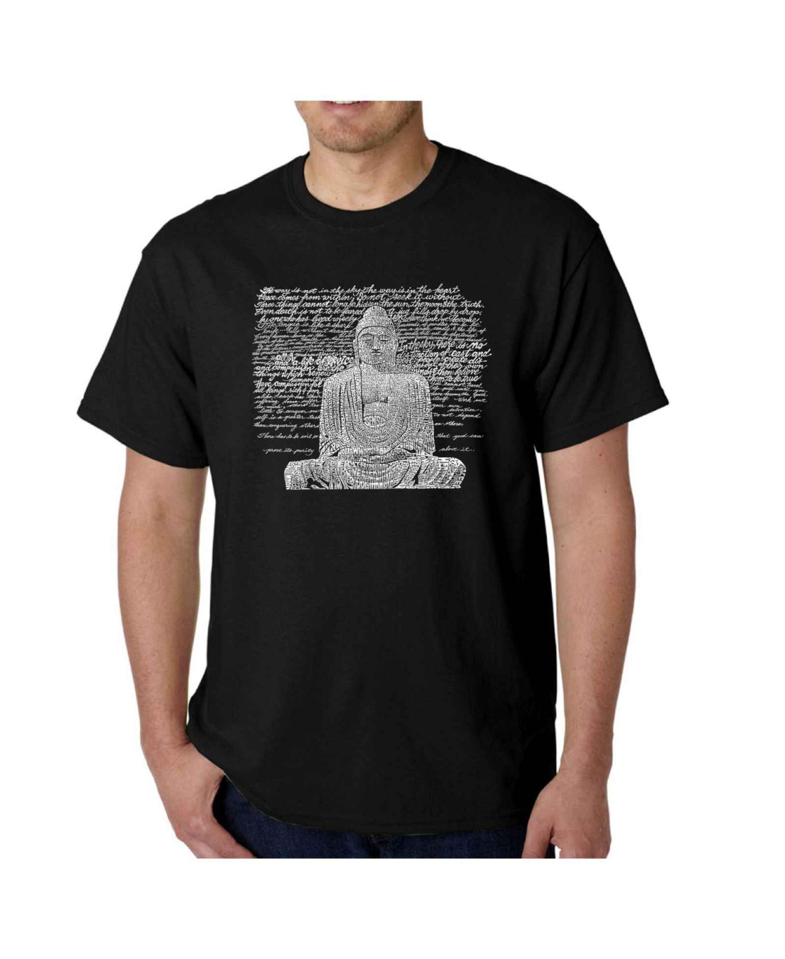 LA Pop Art Men's Word Art T-Shirt - Zen Buddha