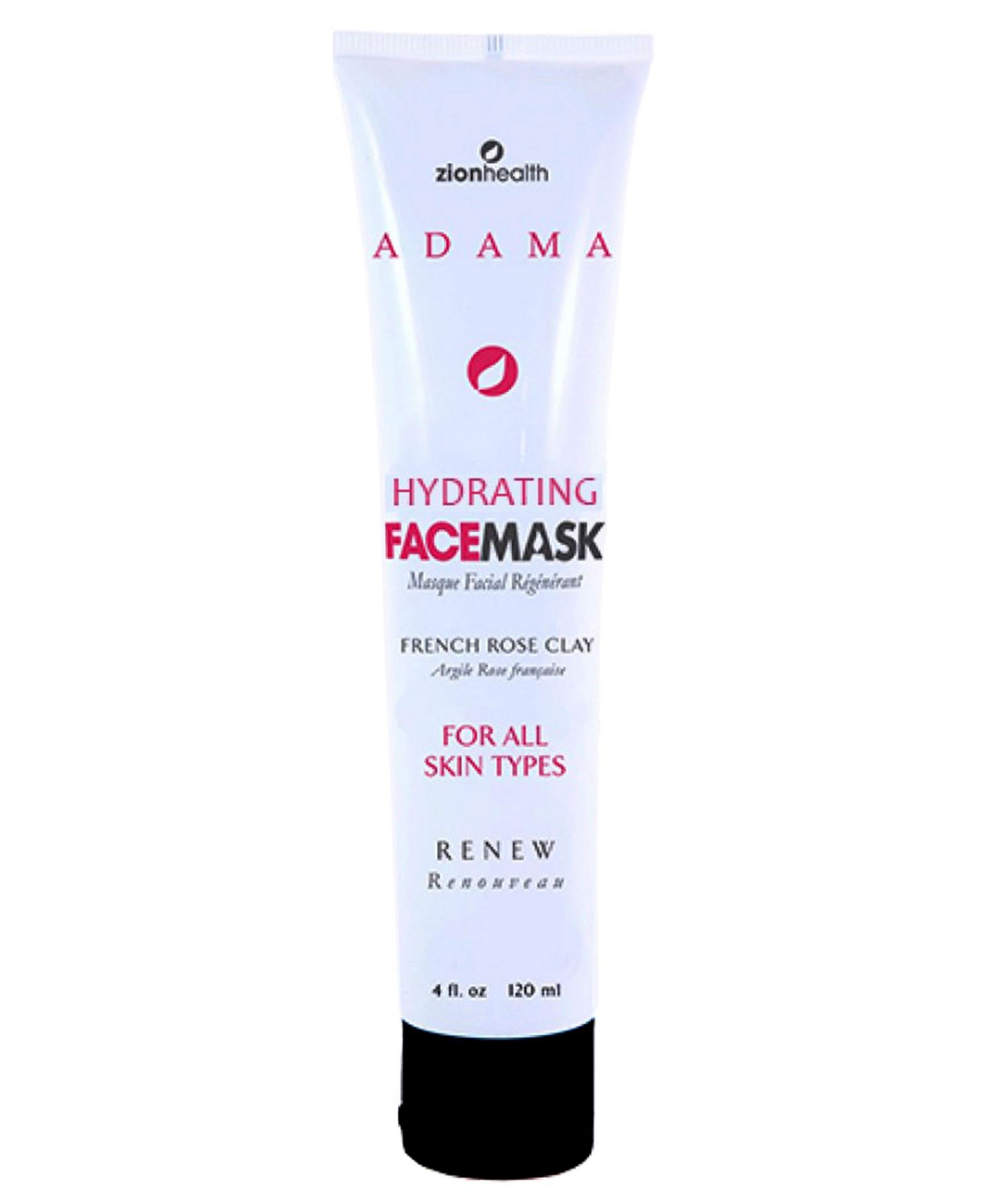 Zion Health Hydrating Face Mask, French Rose Clay Mask