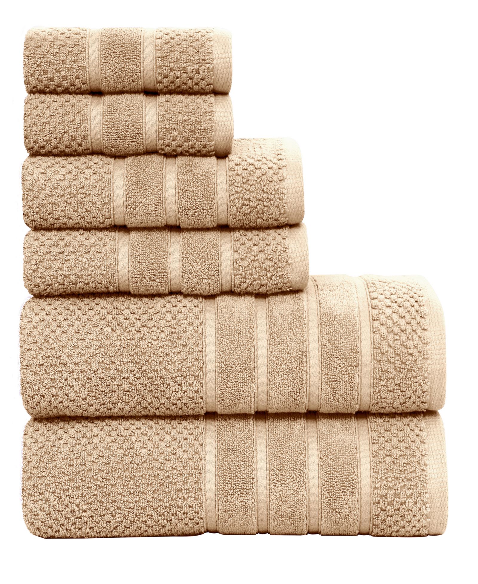 FEATHER & STITCH, NY Waffle 6-Pc. Bath Towel Set