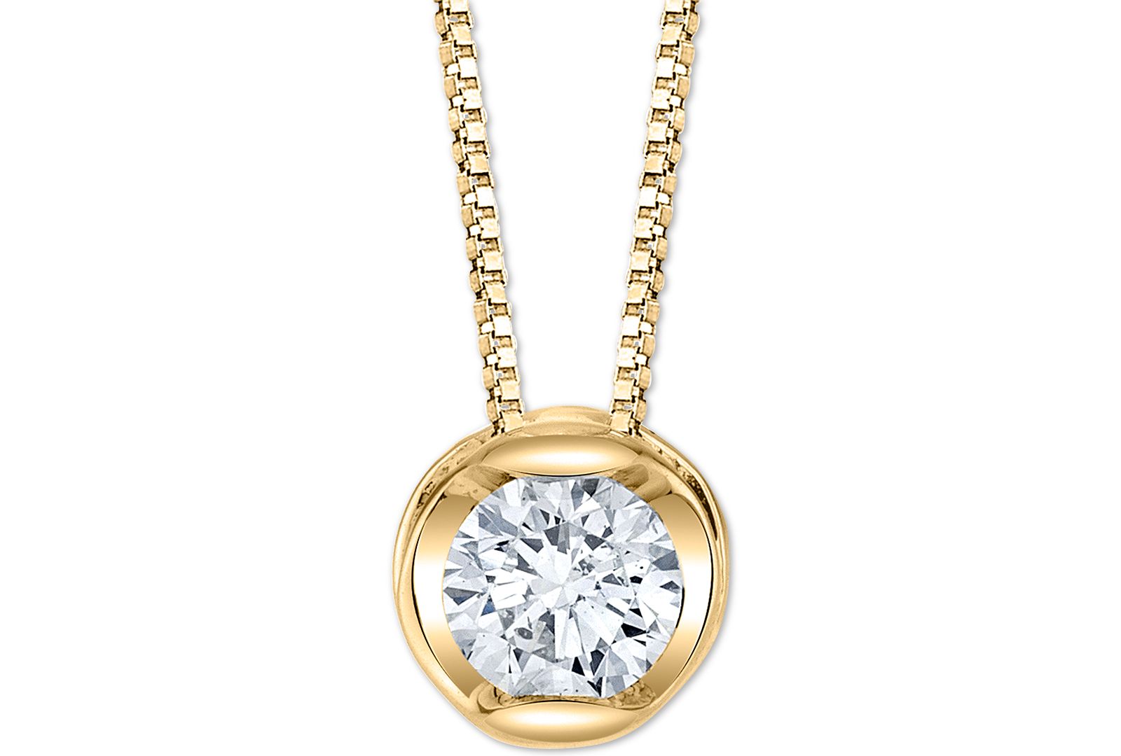 Подвеска Diamond Circular 18" в 14k Gold (1/5 ct. t.w.)