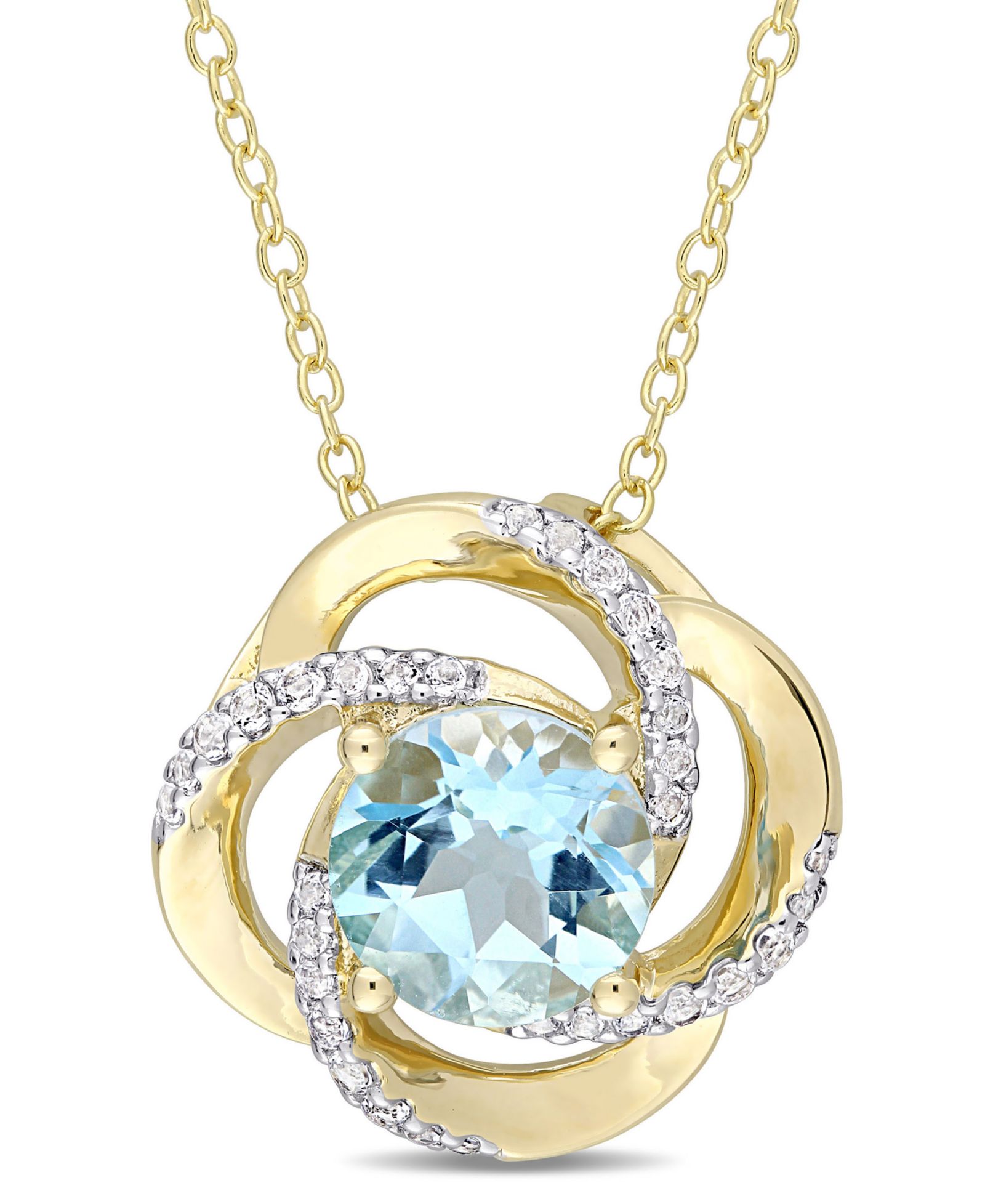 Колье с переплетающимися цветочными узорами из золота 18k и серебра