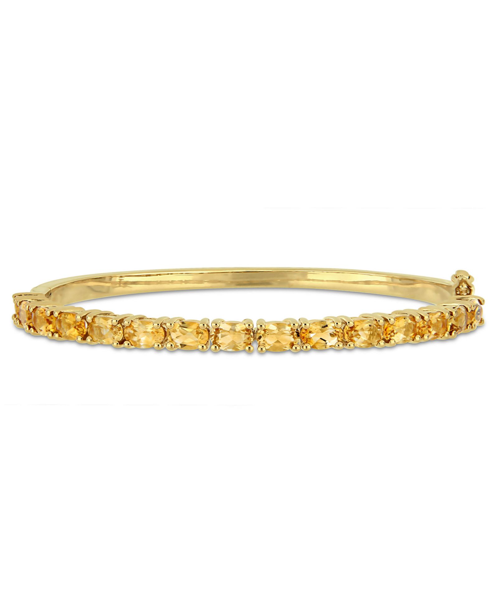 Oval-Cut Citrine (6-3/4 ct. t.w) Bangle in 18k Yellow Gold Over Sterling Silver