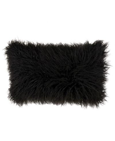 Saro Lifestyle Mongolian Faux Fur Decorative Pillow, 12" x 20"