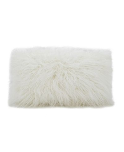 Декоративная подушка Saro Lifestyle Mongolian Faux Fur, 12" x 20"