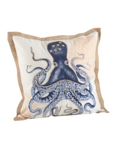 Декоративная подушка Saro Lifestyle Octopus Printed, 20" x 20"