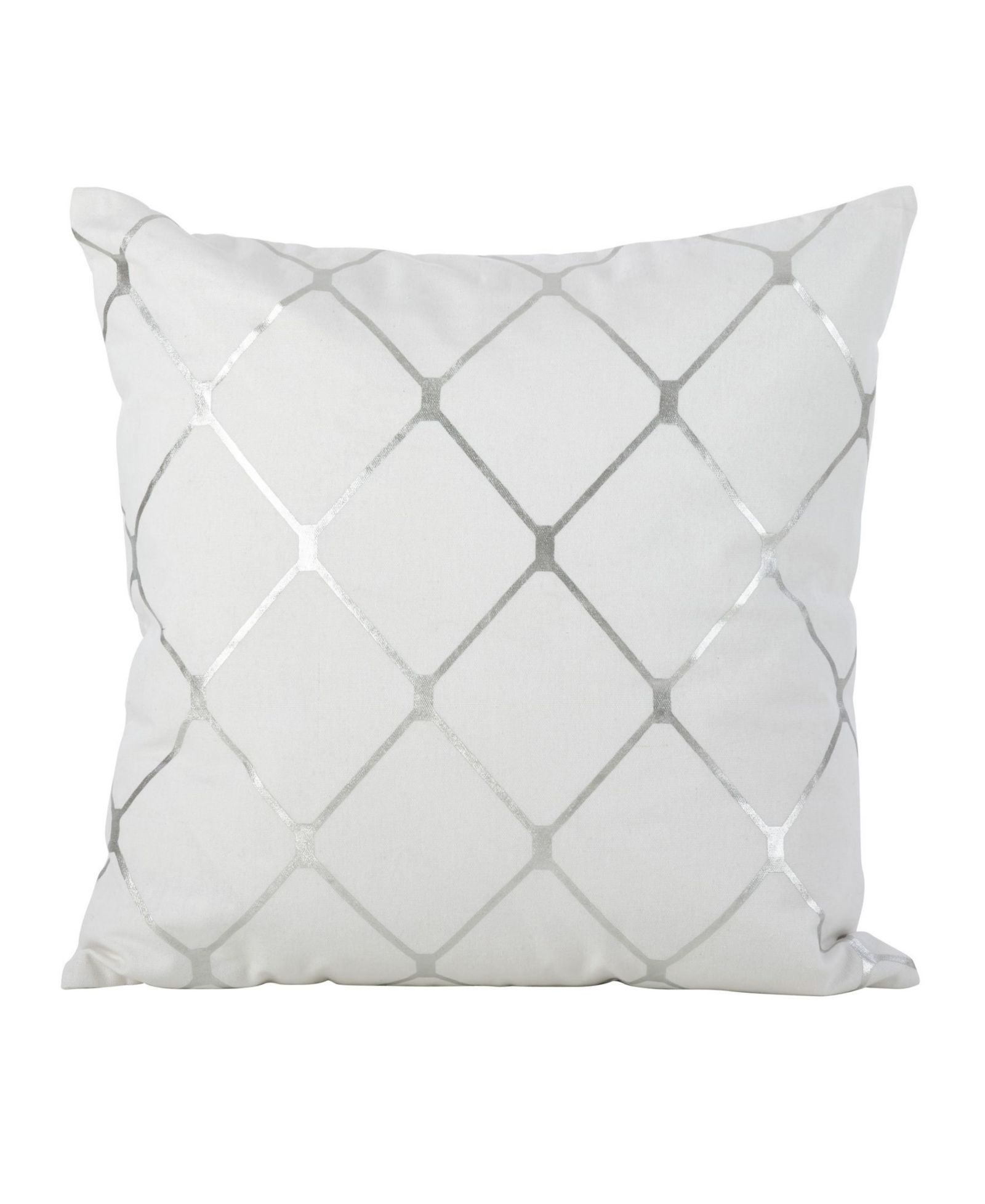 Saro Lifestyle Metallic Diamond Decorative Pillow, 18" x 18"