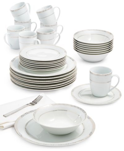 Набор столовой посуды Fitz and Floyd Gold Serif, 32-Pc., Service For 8