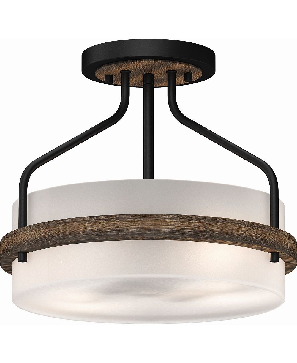 Volume Lighting Emery 2-Light Semi-Flush Mount Ceiling Fixture
