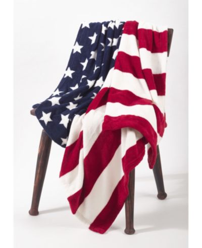 Saro Lifestyle American Flag Throw, 50" x 60"