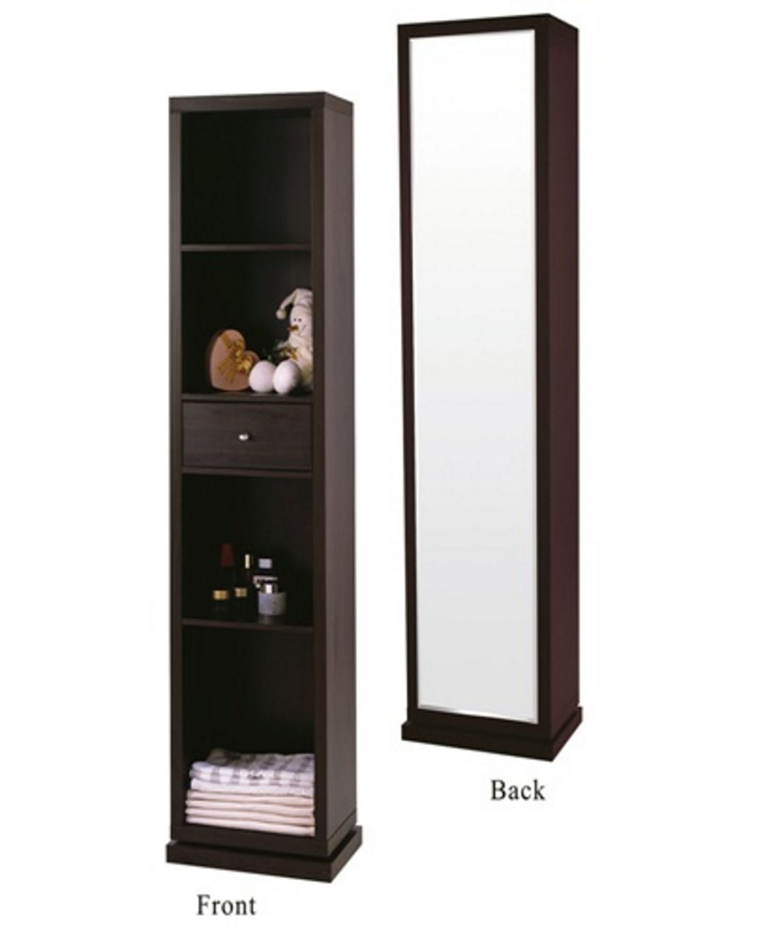Полноростовое зеркало Artiva USA Bella Home Deluxe Merlot и поворотный стеллаж