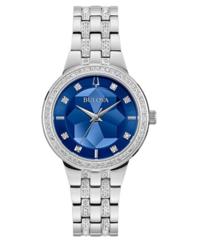 Женские наручные часы Bulova Phantom из нержавеющей стали и кристаллов, 32.5mm