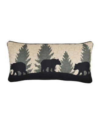 American Heritage Textiles Bear Walk Plaid Decorative Pillow, 11" x 22"