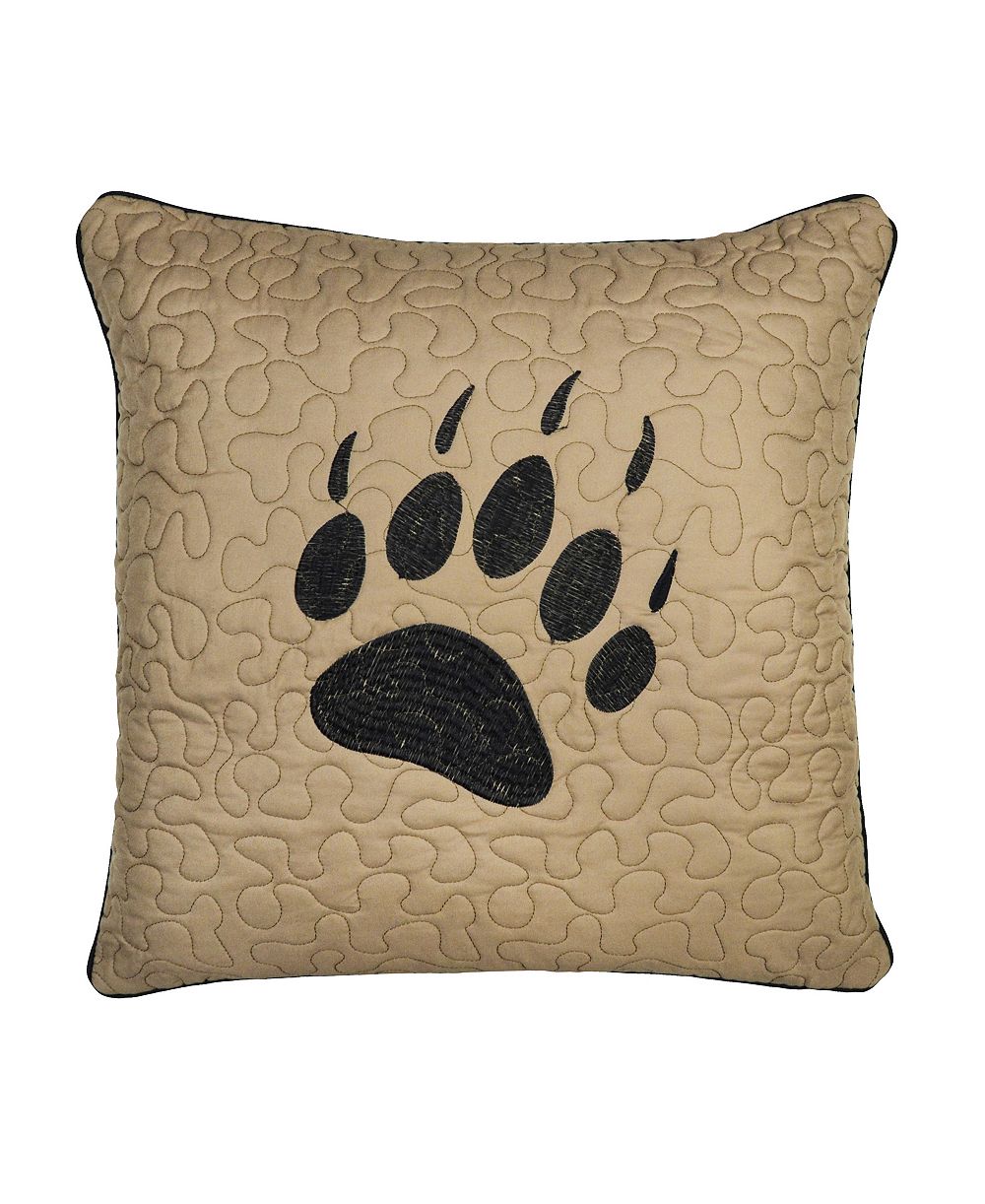 Декоративная подушка American Heritage Textiles Bear Walk Plaid Paw, 18" x 18"