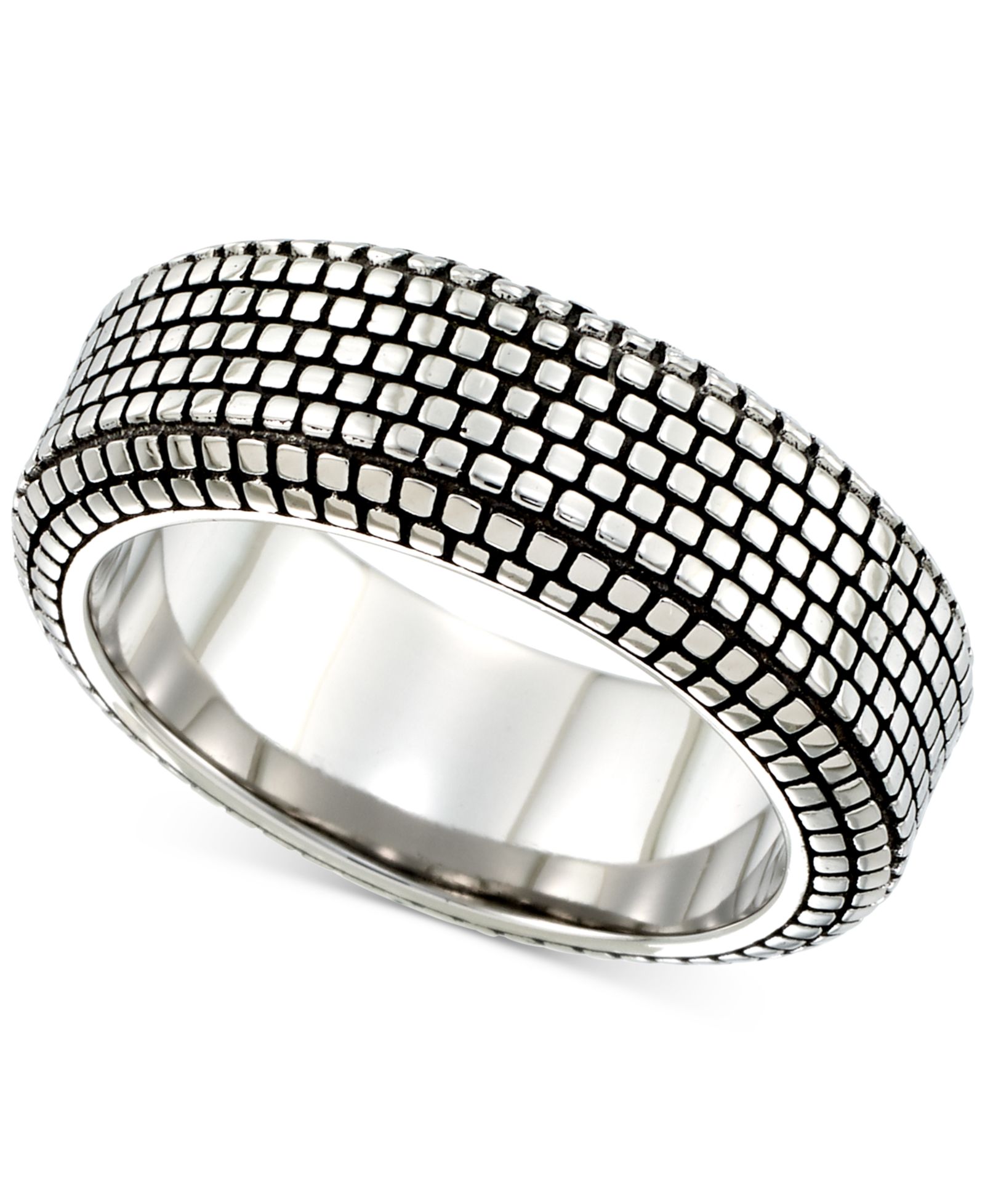 LEGACY for MEN by Simone I. SmithBlack Ion-Plated Ring in Stainless Steel