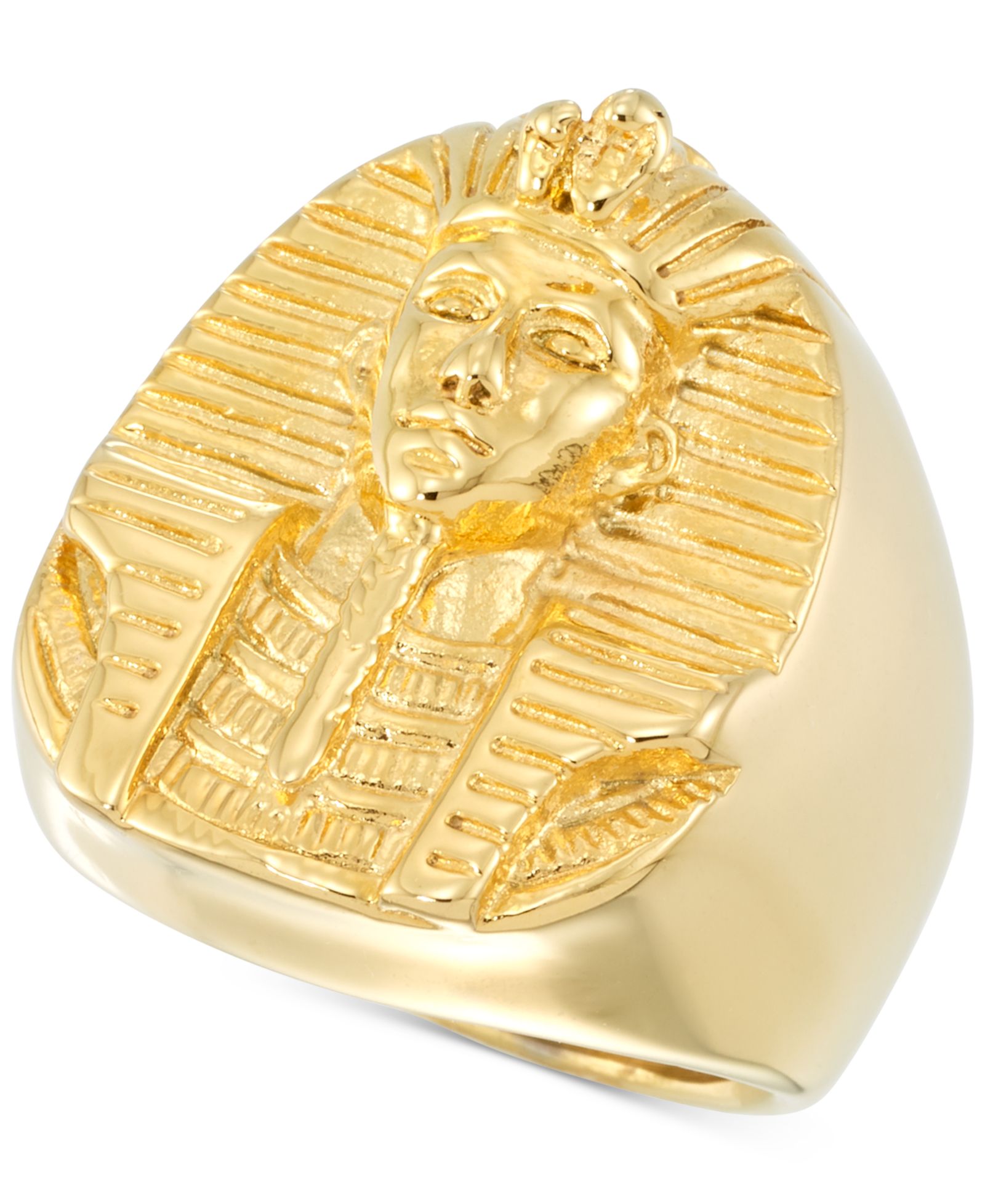 LEGACY for MEN by Simone I. Smith Men's Pharaoh Ring in Yellow Ion-Plated Stainless Steel
