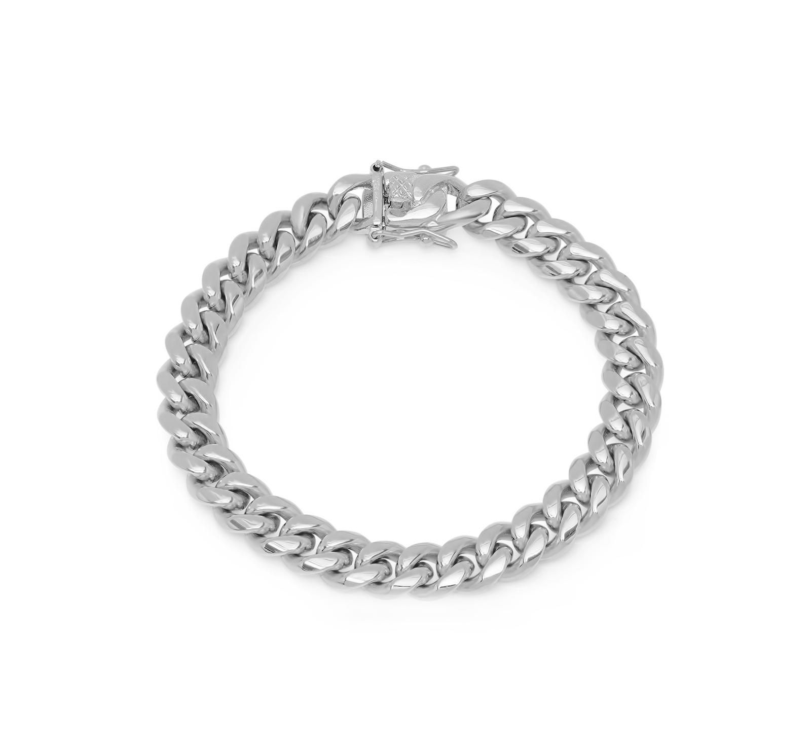 Мужской браслет Steeltime Stainless Steel Miami Cuban Chain Link