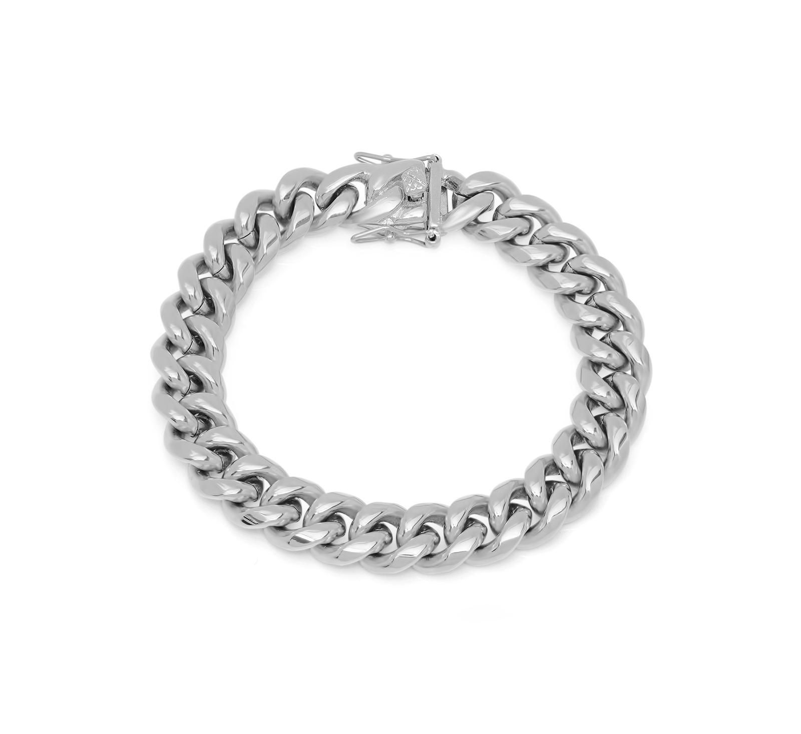 Мужской браслет Steeltime Stainless Steel Miami Cuban Chain Link