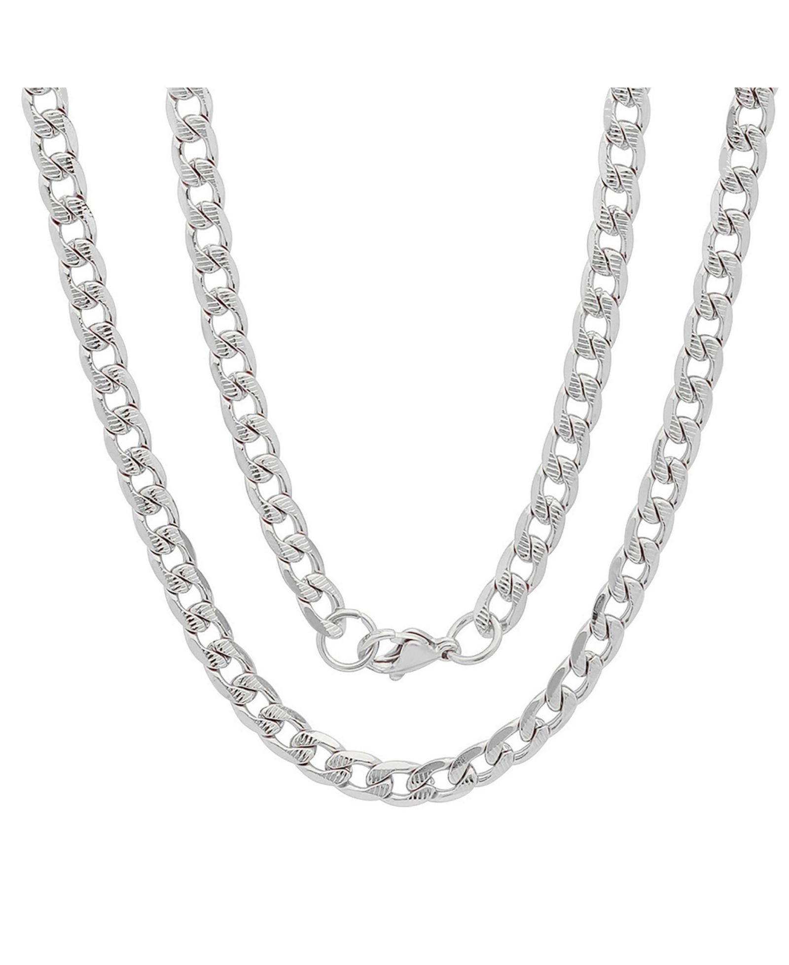 Steeltime Мужские колье Cuban Chain 6mm из нержавеющей стали 24"