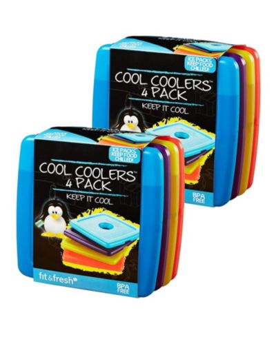 Набор тонких аккумуляторов для льда Fit & Fresh Cool Coolers для ланч-боксов и сумок, 8 шт