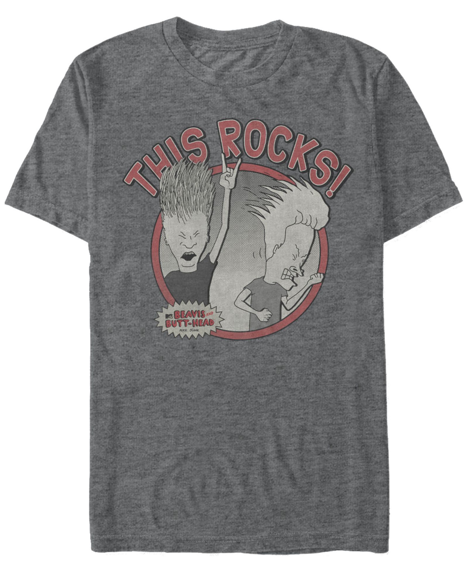 Fifth Sun Beavis and Butthead MTV Men's Rock Out Man Logo Short Sleeve T-Shirt