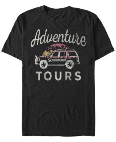 Мужская футболка Jurassic Park Distressed Vintage-Like Adventure Tours Short Sleeve