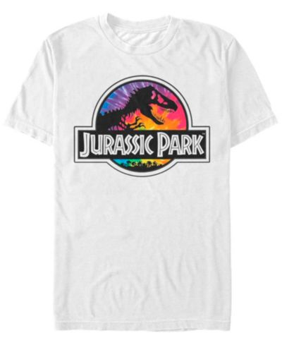 Jurassic Park Мужская футболка с логотипом Tie-Dye и коротким рукавом