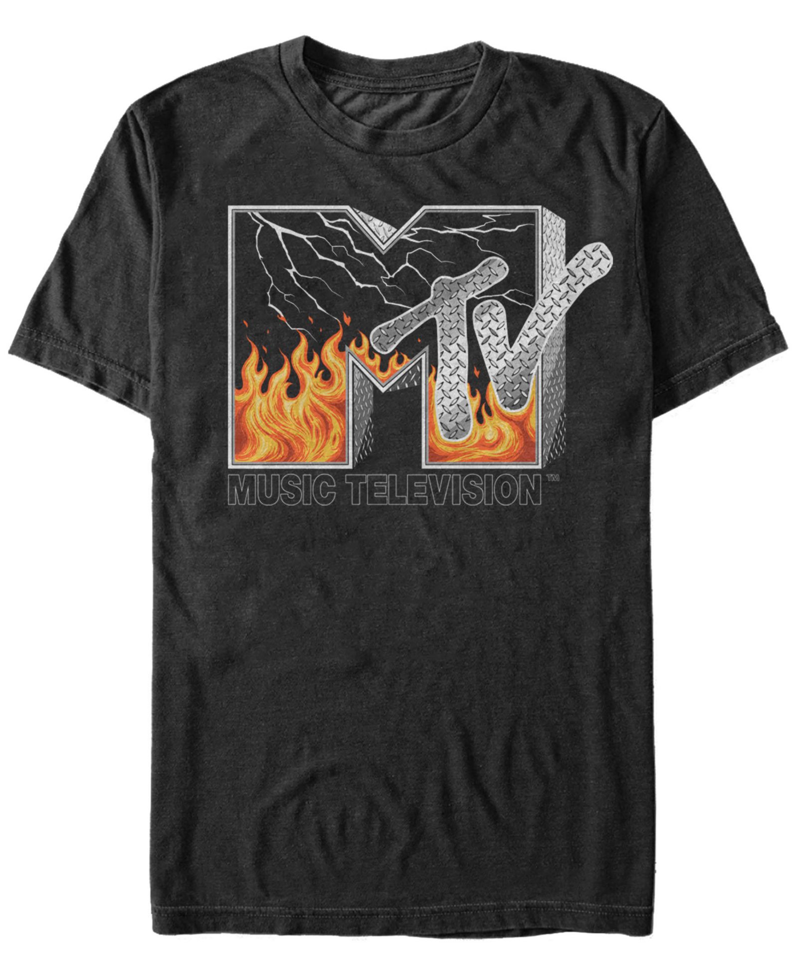 Мужская футболка MTV Fire And Lightening Logo Short Sleeve