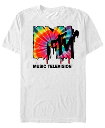 MTV Мужская футболка с принтом Tie-Dye и логотипом с коротким рукавом