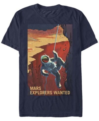 Мужская футболка NASA Mars Explores Wanted с коротким рукавом