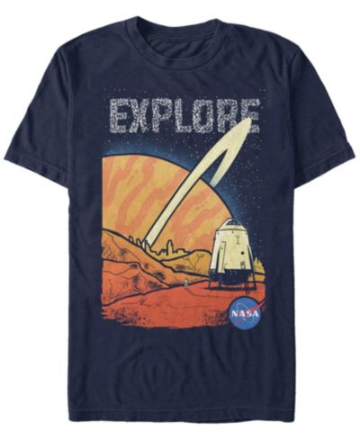 Мужская футболка NASA с логотипом Explore Space, короткий рукав
