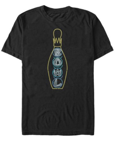Мужская футболка The Big Lebowski Bowling Neon Light Print Short Sleeve