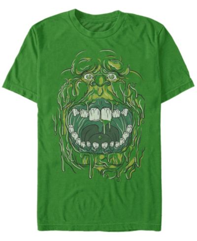 Fifth Sun Мужская футболка Slimer Big Face с коротким рукавом, костюм Ghostbusters