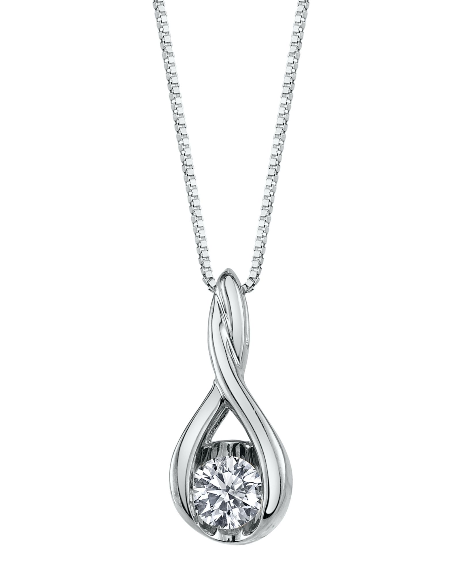 Подвеска Sirena Diamond (1/10 ct. t.w.) Twist в 14k White or Yellow or Rose Gold