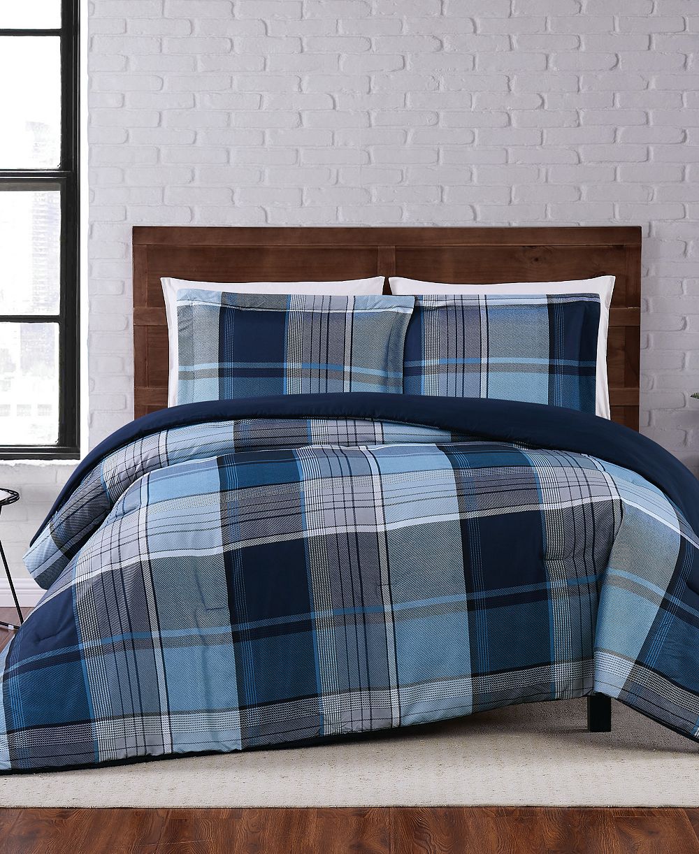 Truly Soft Trey Plaid 3-Pc. Comforter Set, Full/Queen