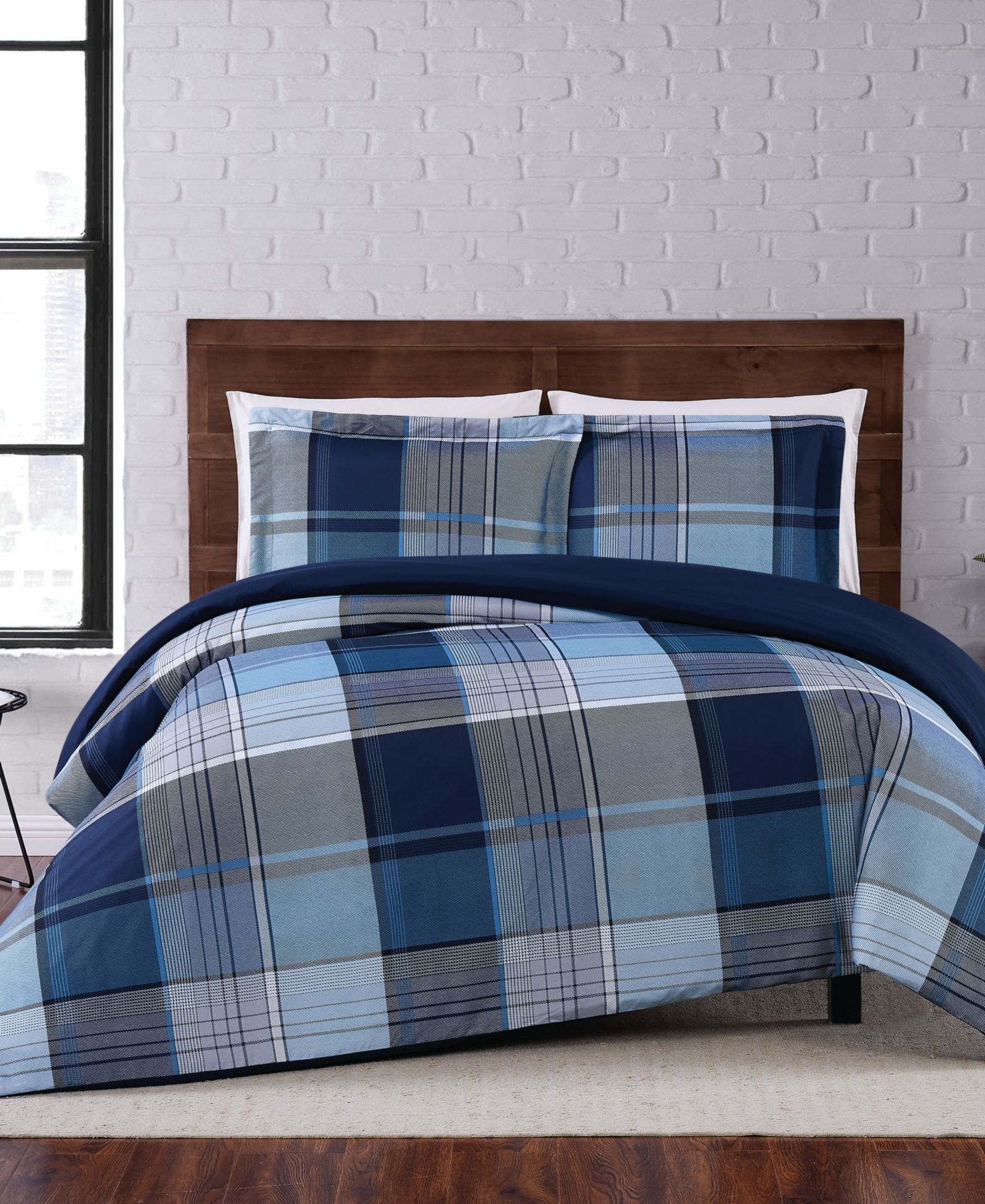 Комплект пододеяльников Truly Soft Trey Plaid 3-Pc. Duvet Cover Set, Full/Queen